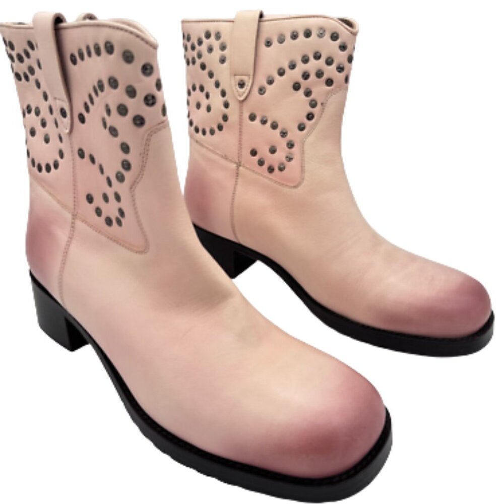 Free People‎ Harmony Studded Leather Western Ankle Boots – new Size 6.5